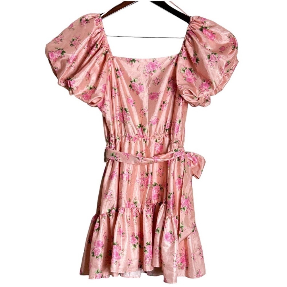 Loveshackfancy x Target Barbiecore Cecile Floral Puff Sleeve Dress size 6